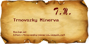 Trnovszky Minerva névjegykártya